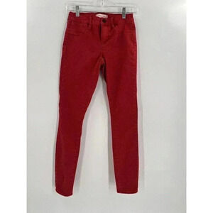 Articles of Society Cherry Red Jeans Size 25 Skinny Straight (27W x 29.5L) EUC